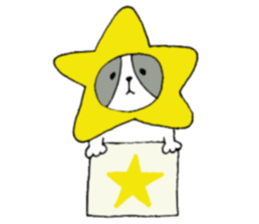 Dog and kanjis. sticker #8640974