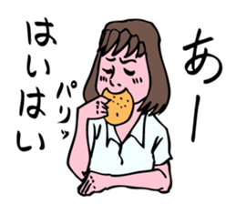 A girl has some troubles. sticker #8640988