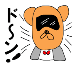 Japanese tanuki black eye sticker #8645122