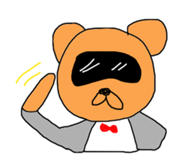 Japanese tanuki black eye sticker #8645142