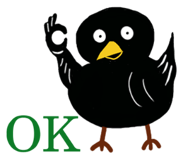 Little Blackbird small point 2 sticker #8645510