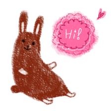 crayon rabbits sticker #8645826