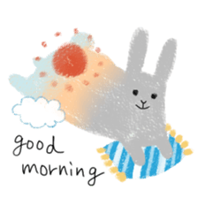 crayon rabbits sticker #8645827