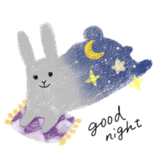 crayon rabbits sticker #8645828