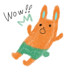 crayon rabbits sticker #8645830