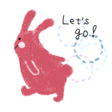 crayon rabbits sticker #8645831