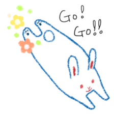 crayon rabbits sticker #8645832