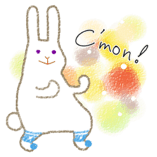 crayon rabbits sticker #8645833