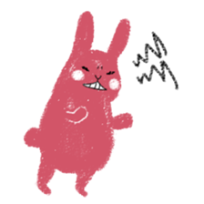 crayon rabbits sticker #8645835