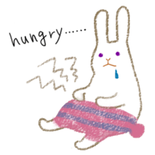 crayon rabbits sticker #8645836