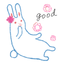 crayon rabbits sticker #8645837