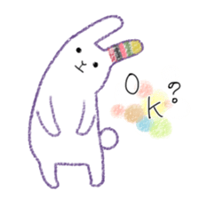 crayon rabbits sticker #8645838