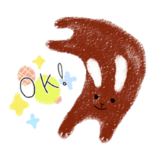 crayon rabbits sticker #8645839