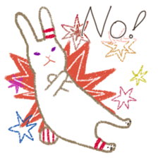crayon rabbits sticker #8645840
