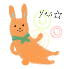 crayon rabbits sticker #8645841