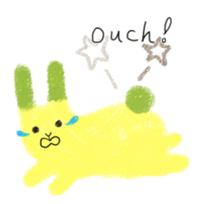 crayon rabbits sticker #8645843