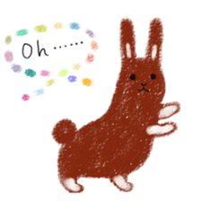 crayon rabbits sticker #8645844