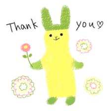 crayon rabbits sticker #8645847