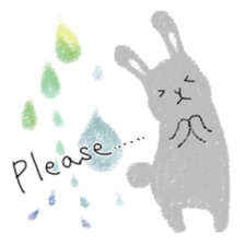 crayon rabbits sticker #8645849