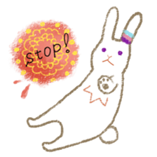 crayon rabbits sticker #8645850
