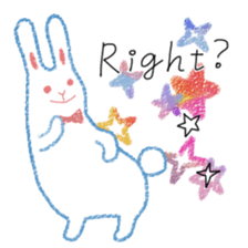 crayon rabbits sticker #8645852