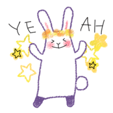 crayon rabbits sticker #8645853