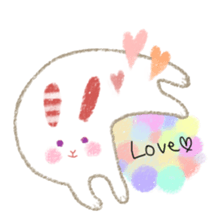 crayon rabbits sticker #8645855