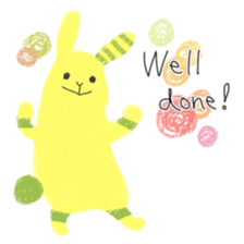 crayon rabbits sticker #8645859