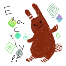 crayon rabbits sticker #8645863