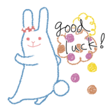 crayon rabbits sticker #8645864
