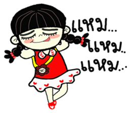 po piah pigtail girl sticker #8646334