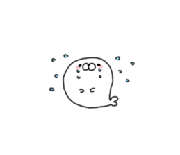 Cute seal as rice cake sticker #8646830