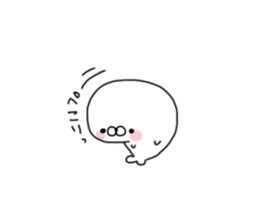 Cute seal as rice cake sticker #8646836