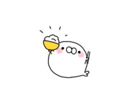 Cute seal as rice cake sticker #8646841