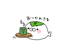 Cute seal as rice cake sticker #8646856