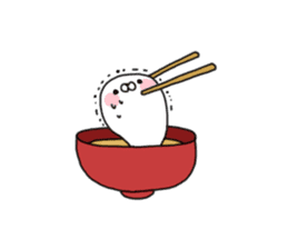 Cute seal as rice cake sticker #8646859