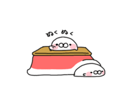 Cute seal as rice cake sticker #8646862