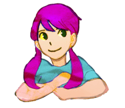 twin tailed girls 2 sticker #8647308