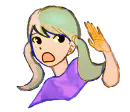 twin tailed girls 2 sticker #8647309