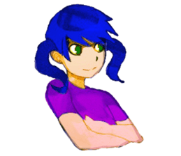 twin tailed girls 2 sticker #8647313