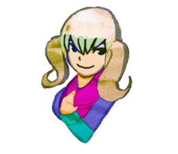 twin tailed girls 2 sticker #8647316