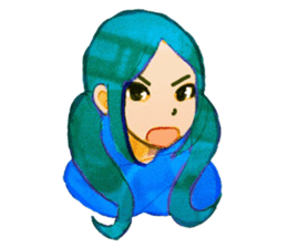 twin tailed girls 2 sticker #8647317