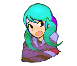 twin tailed girls 2 sticker #8647319