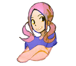 twin tailed girls 2 sticker #8647324