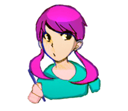 twin tailed girls 2 sticker #8647326