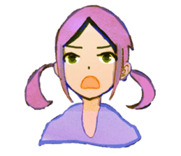 twin tailed girls 2 sticker #8647327