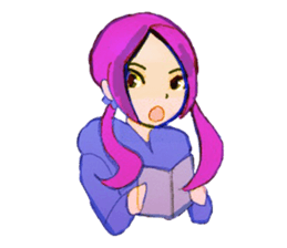 twin tailed girls 2 sticker #8647328