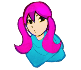 twin tailed girls 2 sticker #8647332