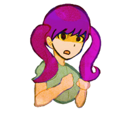 twin tailed girls 2 sticker #8647334