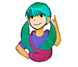 twin tailed girls 2 sticker #8647335